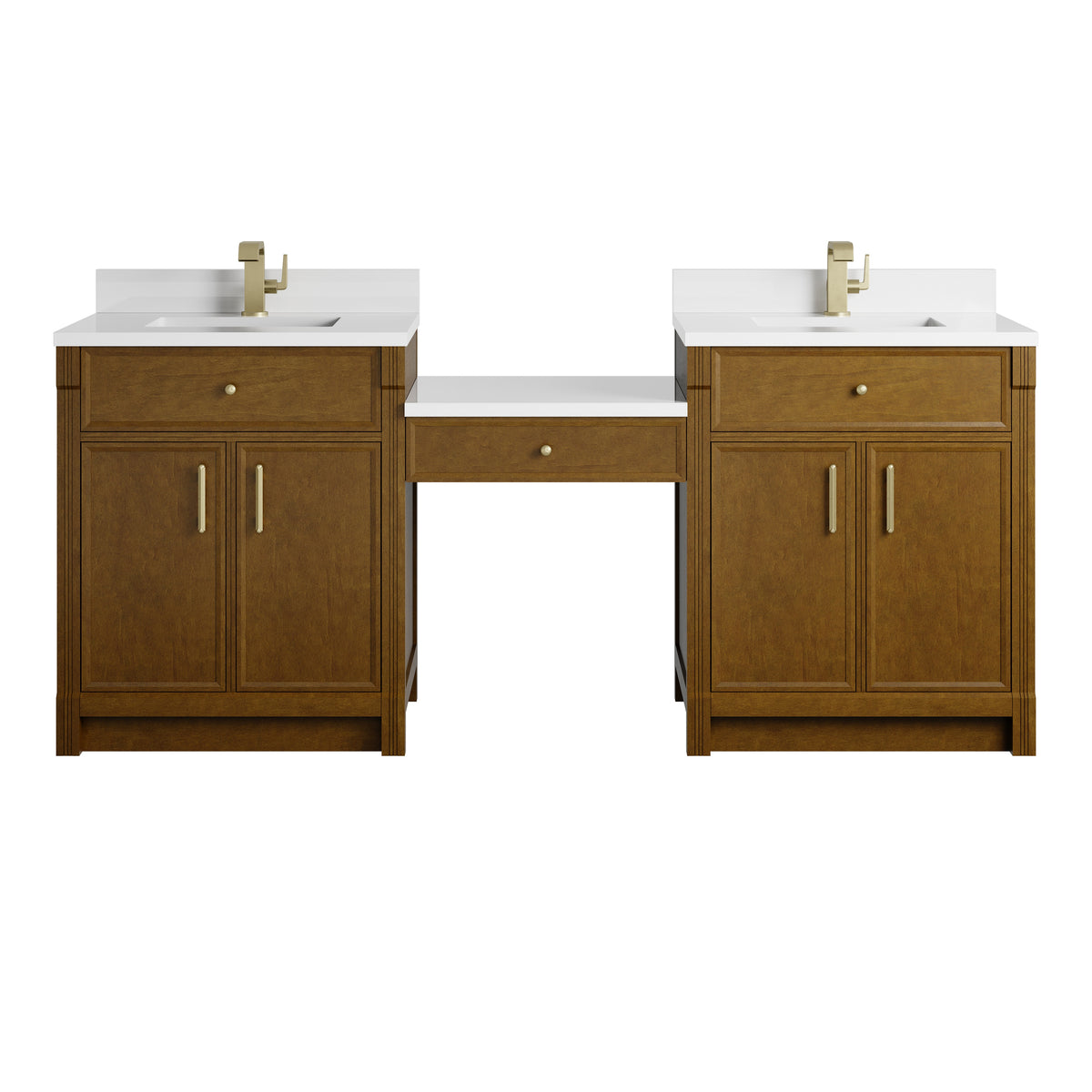 James Martin Bellshire 84" Dual Vanity Set with 24" Make-Up Counter