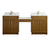 James Martin Bellshire 84" Dual Vanity Set with 24" Make-Up Counter