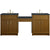 James Martin Bellshire 84" Dual Vanity Set with 24" Make-Up Counter