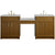 James Martin Bellshire 84" Dual Vanity Set with 24" Make-Up Counter