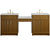 James Martin Bellshire 84" Dual Vanity Set with 24" Make-Up Counter