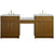 James Martin Bellshire 84" Dual Vanity Set with 24" Make-Up Counter