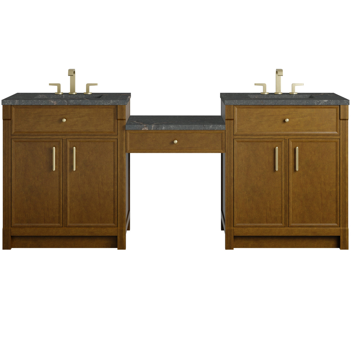 James Martin Bellshire 84" Dual Vanity Set with 24" Make-Up Counter