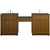 James Martin Bellshire 84" Dual Vanity Set with 24" Make-Up Counter