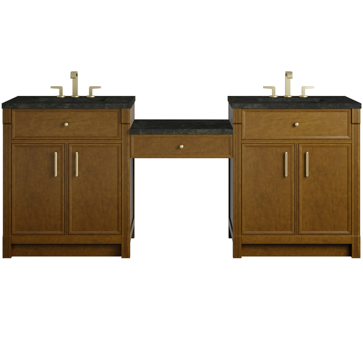 James Martin Bellshire 84" Dual Vanity Set with 24" Make-Up Counter