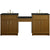 James Martin Bellshire 84" Dual Vanity Set with 24" Make-Up Counter