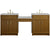 James Martin Bellshire 84" Dual Vanity Set with 24" Make-Up Counter