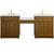 James Martin Bellshire 84" Dual Vanity Set with 24" Make-Up Counter