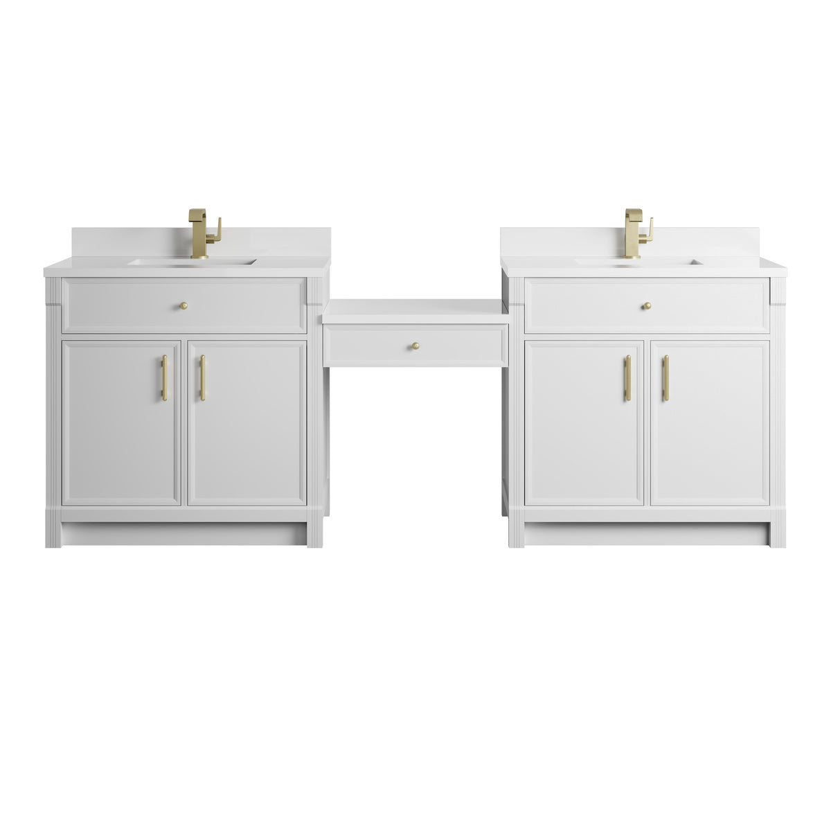 James Martin Bellshire 96" Dual Vanity Set with 24" Make-Up Counter - Parent