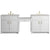 James Martin Bellshire 96" Dual Vanity Set with 24" Make-Up Counter