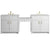 James Martin Bellshire 96" Dual Vanity Set with 24" Make-Up Counter