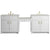 James Martin Bellshire 96" Dual Vanity Set with 24" Make-Up Counter