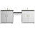 James Martin Bellshire 96" Dual Vanity Set with 24" Make-Up Counter