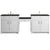 James Martin Bellshire 96" Dual Vanity Set with 24" Make-Up Counter