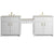 James Martin Bellshire 96" Dual Vanity Set with 24" Make-Up Counter