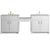 James Martin Bellshire 96" Dual Vanity Set with 24" Make-Up Counter