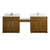 James Martin Bellshire 96" Dual Vanity Set with 24" Make-Up Counter