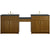 James Martin Bellshire 96" Dual Vanity Set with 24" Make-Up Counter