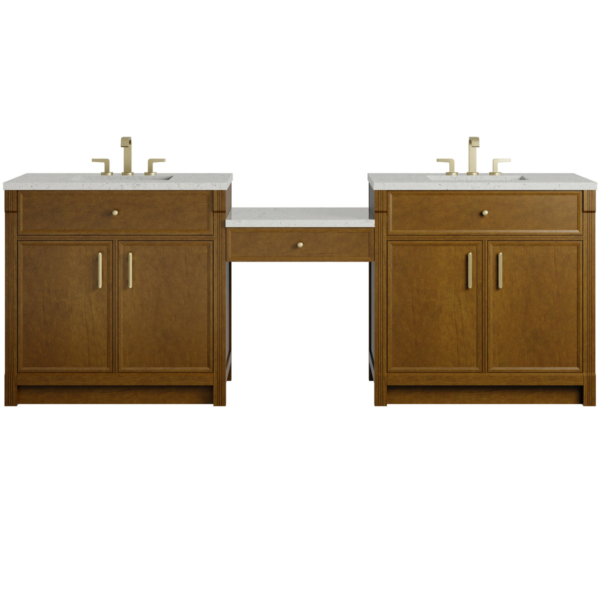 James Martin Bellshire 96" Dual Vanity Set with 24" Make-Up Counter