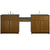 James Martin Bellshire 96" Dual Vanity Set with 24" Make-Up Counter