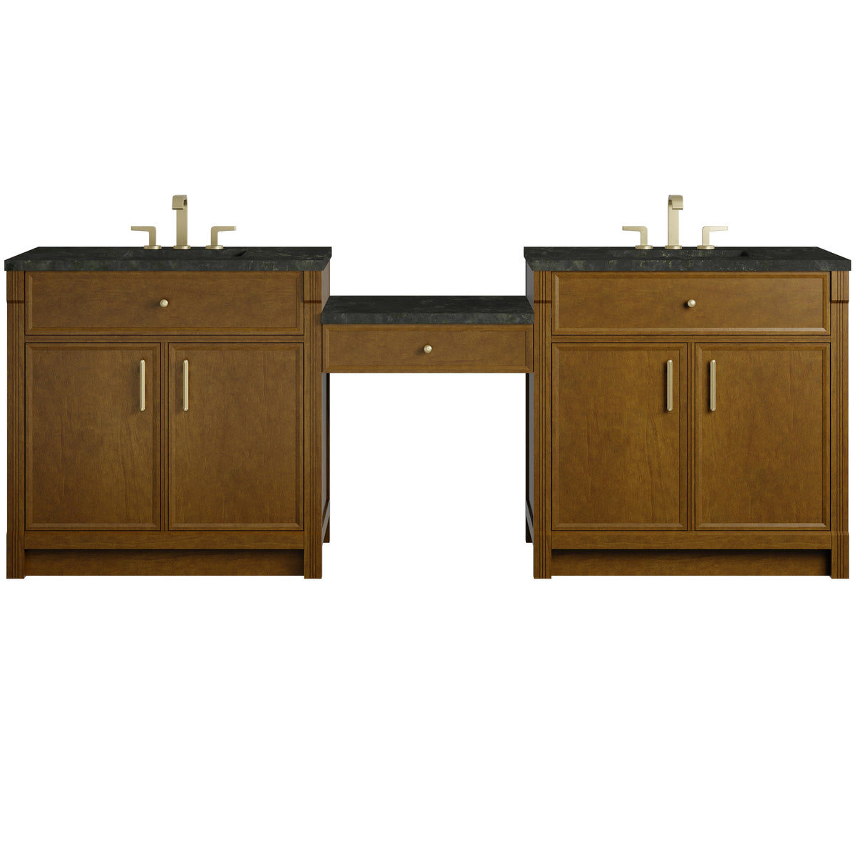 James Martin Bellshire 96" Dual Vanity Set with 24" Make-Up Counter
