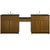 James Martin Bellshire 96" Dual Vanity Set with 24" Make-Up Counter
