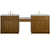 James Martin Bellshire 96" Dual Vanity Set with 24" Make-Up Counter