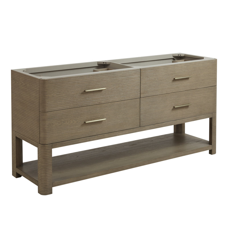 James Martin D704-V72-M-PBO Lucian 72" Double Vanity, Pebble Oak