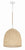 Crystorama JSP-10533-MT Jasper 3 Light + Natural Wood Pendant - Matte White