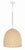 Crystorama JSP-10533-MT Jasper 3 Light + Natural Wood Pendant - Matte White
