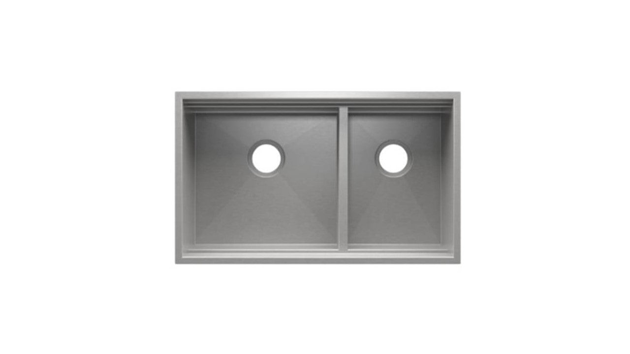 Home Refinements by Julien 005511 Smartstation Sink Undermount Double L18X18X10 R12X18X10 - Brushed Stainless Steel