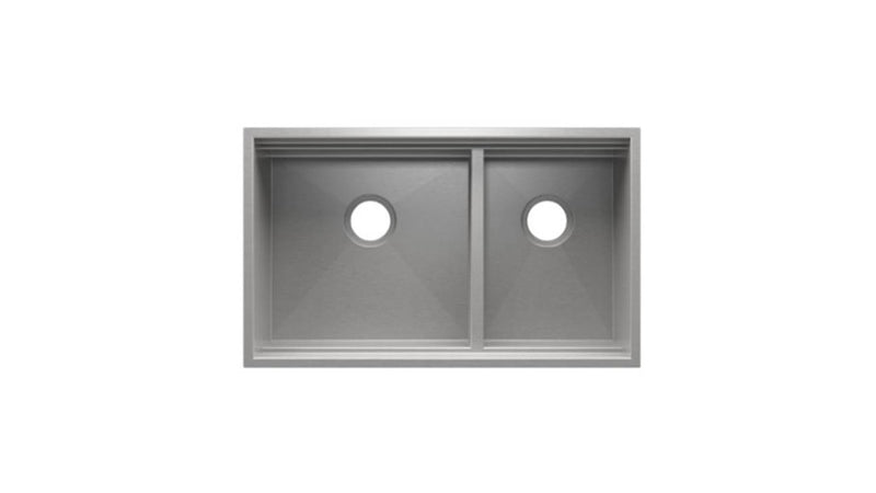 Home Refinements by Julien 005511 Smartstation Sink Undermount Double L18X18X10 R12X18X10 - Brushed Stainless Steel