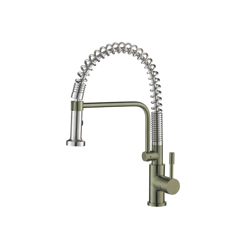 Flusso K.1200 Caso - Semi-Professional Dual Spray Stainless Steel Kitchen Faucet With Pull Out - Parent