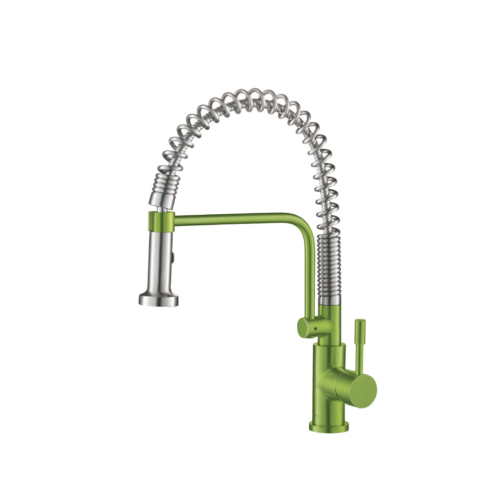 Flusso K.1200 Caso - Semi-Professional Dual Spray Stainless Steel Kitchen Faucet With Pull Out