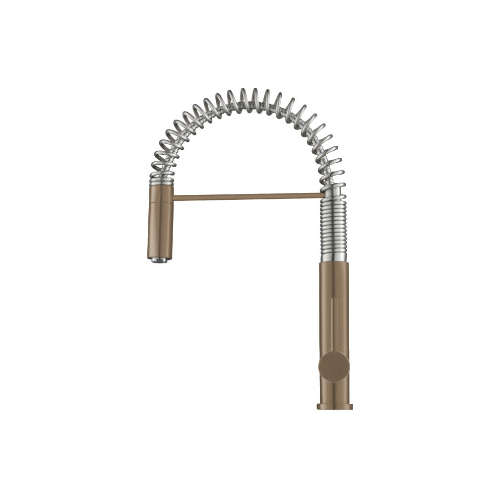 Flusso K.1230 Dixie - Semi-Professional Dual Spray Stainless Steel Kitchen Faucet With Pull Out