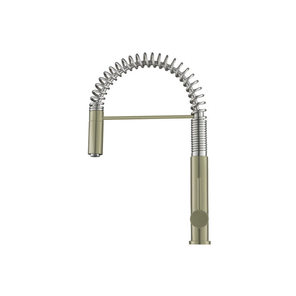 Flusso K.1230 Dixie - Semi-Professional Dual Spray Stainless Steel Kitchen Faucet With Pull Out