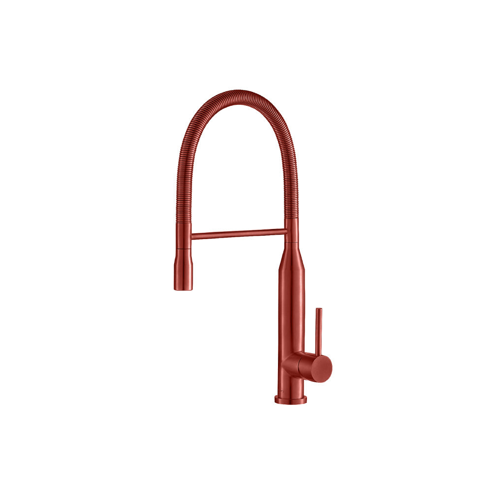 Flusso K.1260 Glatt - Semi-Professional Dual Spray Stainless Steel Kitchen Faucet With Pull Out