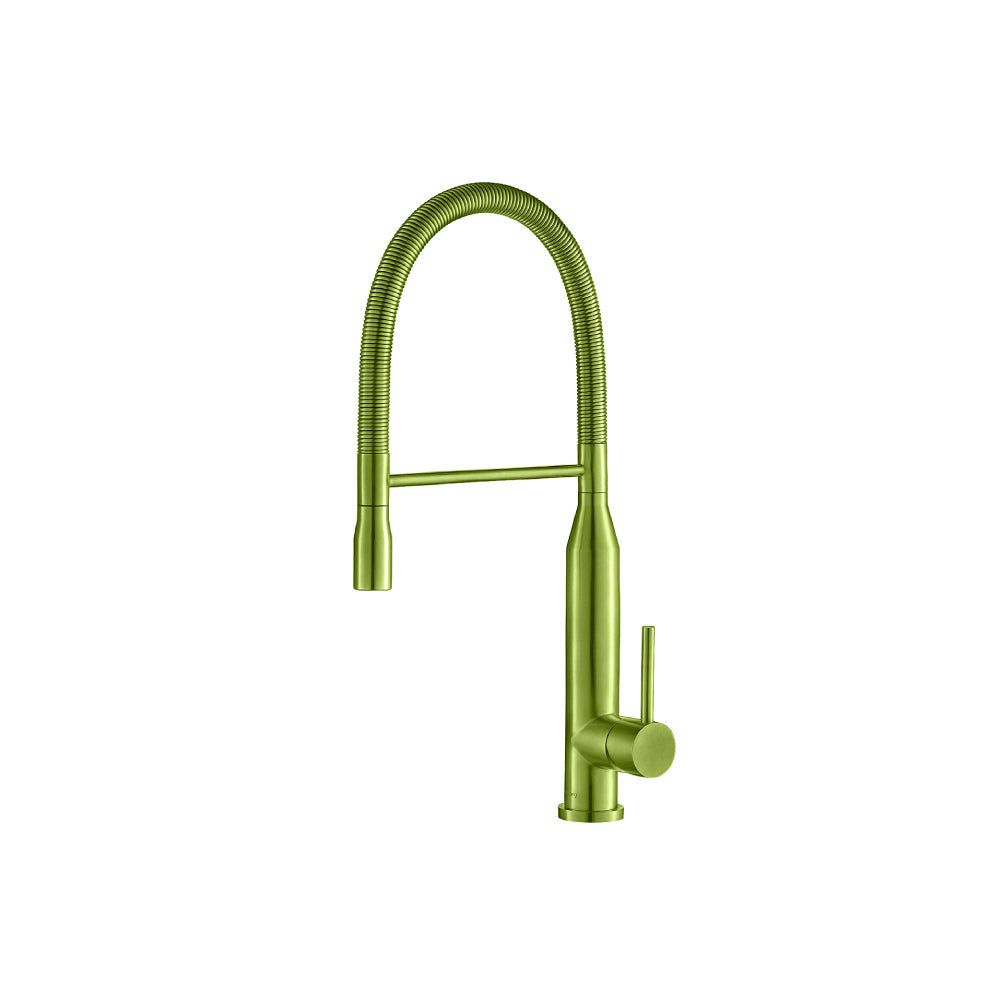 Flusso K.1260 Glatt - Semi-Professional Dual Spray Stainless Steel Kitchen Faucet With Pull Out