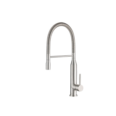Flusso K.1260 Glatt - Semi-Professional Dual Spray Stainless Steel Kitchen Faucet With Pull Out