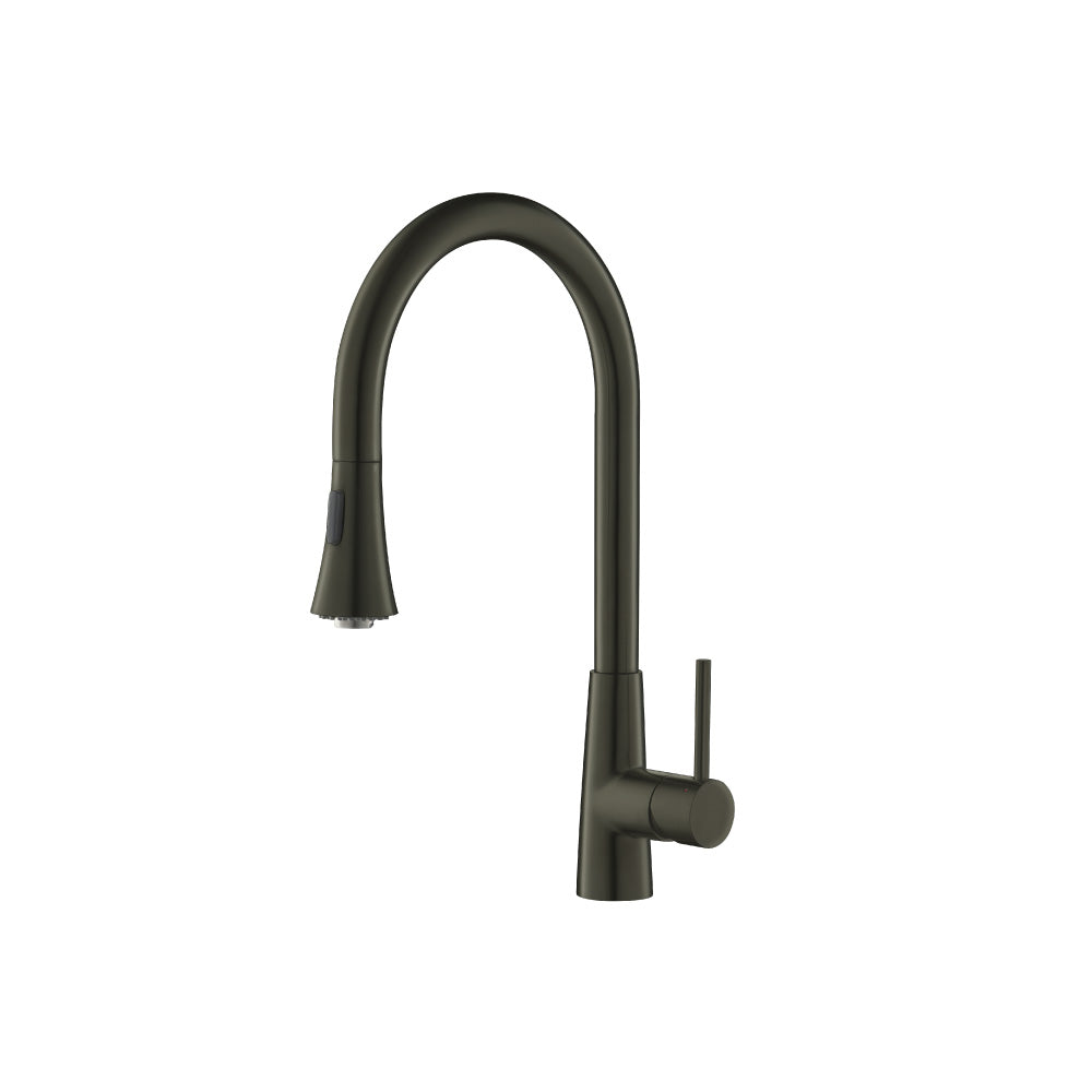 Flusso K.1290 Zest - Dual Spray Stainless Steel Kitchen Faucet With Pull Out