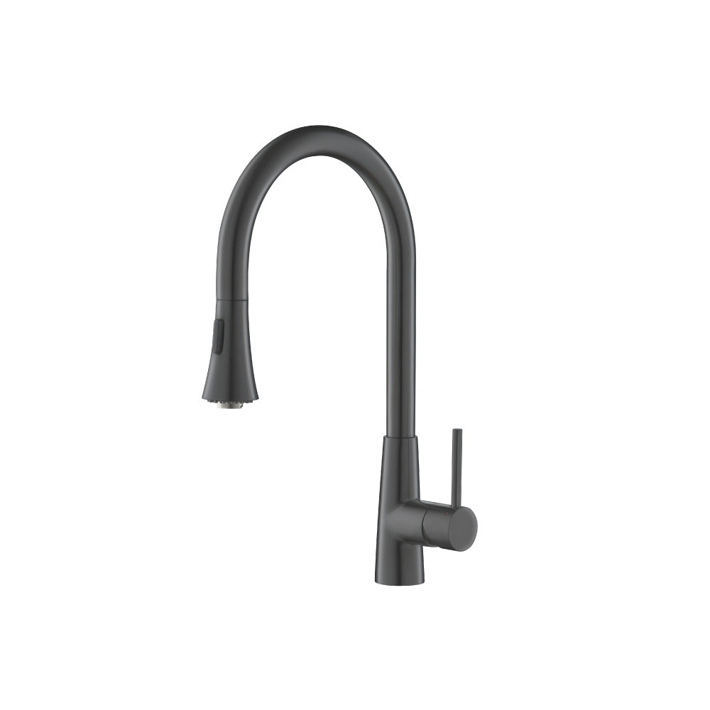 Flusso K.1290 Zest - Dual Spray Stainless Steel Kitchen Faucet With Pull Out
