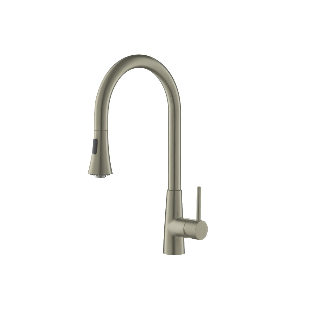 Flusso K.1290 Zest - Dual Spray Stainless Steel Kitchen Faucet With Pull Out