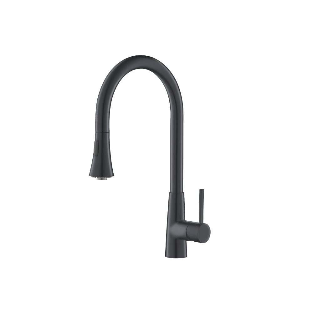 Flusso K.1290 Zest - Dual Spray Stainless Steel Kitchen Faucet With Pull Out