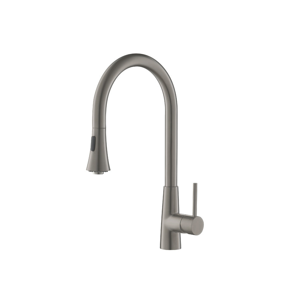 Flusso K.1290 Zest - Dual Spray Stainless Steel Kitchen Faucet With Pull Out