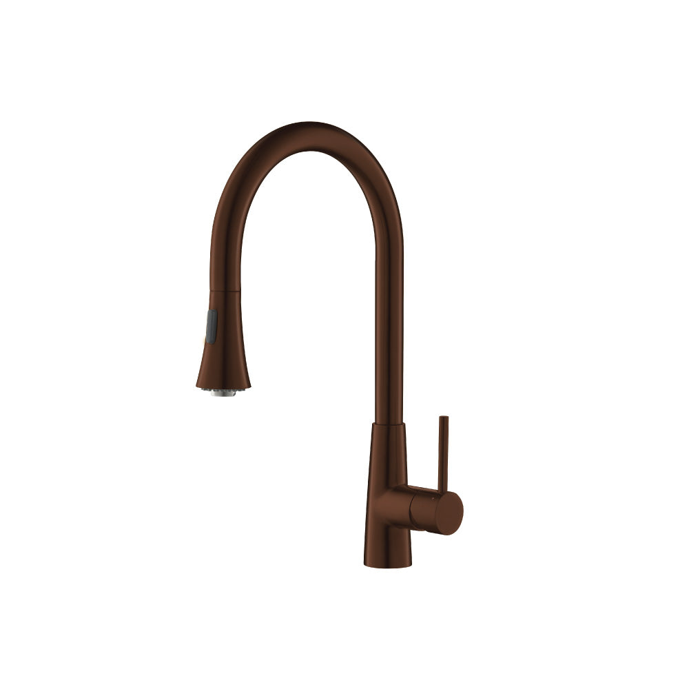 Flusso K.1290 Zest - Dual Spray Stainless Steel Kitchen Faucet With Pull Out