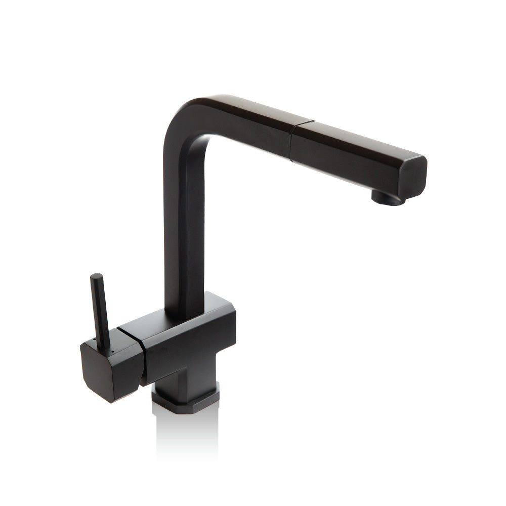 Flusso K.1300 Cito - Dual Spray Stainless Steel Kitchen Faucet With Pull Out