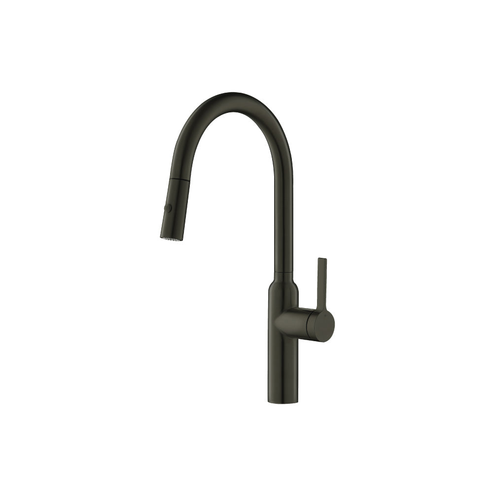 Flusso K.1360 Ziel - Dual Spray Stainless Steel Kitchen Faucet With Pull Out