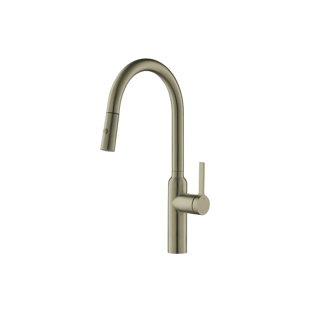 Flusso K.1360 Ziel - Dual Spray Stainless Steel Kitchen Faucet With Pull Out