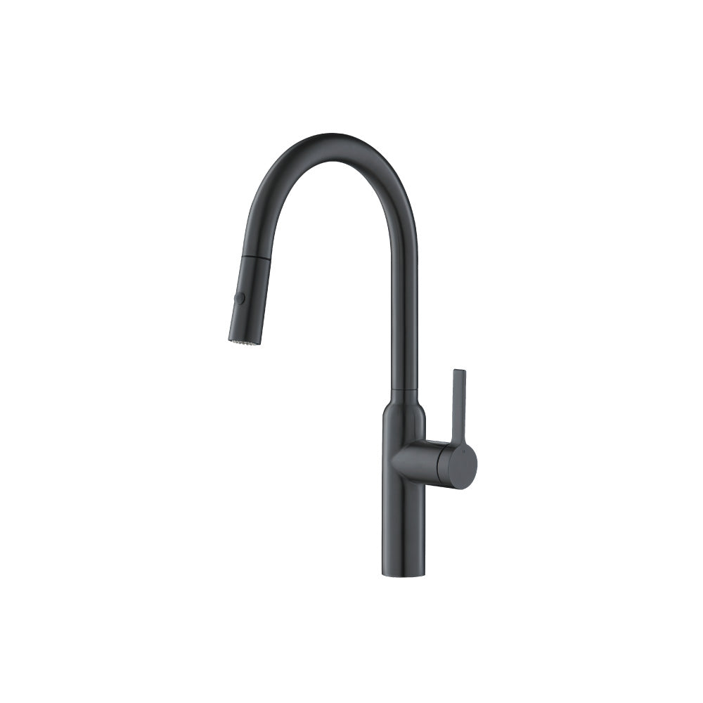 Flusso K.1360 Ziel - Dual Spray Stainless Steel Kitchen Faucet With Pull Out