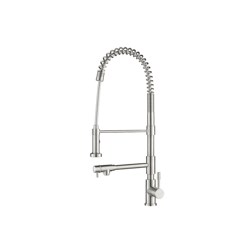 Flusso K.2030 Professio - F - Professional Polished Steel Kitchen Faucet With Pull Out & Pot Filler - Parent